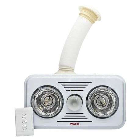 Waco - Bathroom Heater / 2 Light Rectangular Ceiling Bathroom Heater - Waco - Bathroom Heater / 2...
