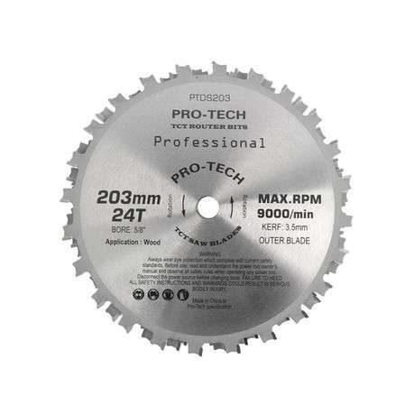 Pro-Tech - Dado Set - 230mm x 15.88 x 24T 4 x 1/8" 3/32"1/16" Chip 27.5mm - Pro-Tech - Dado Set -...