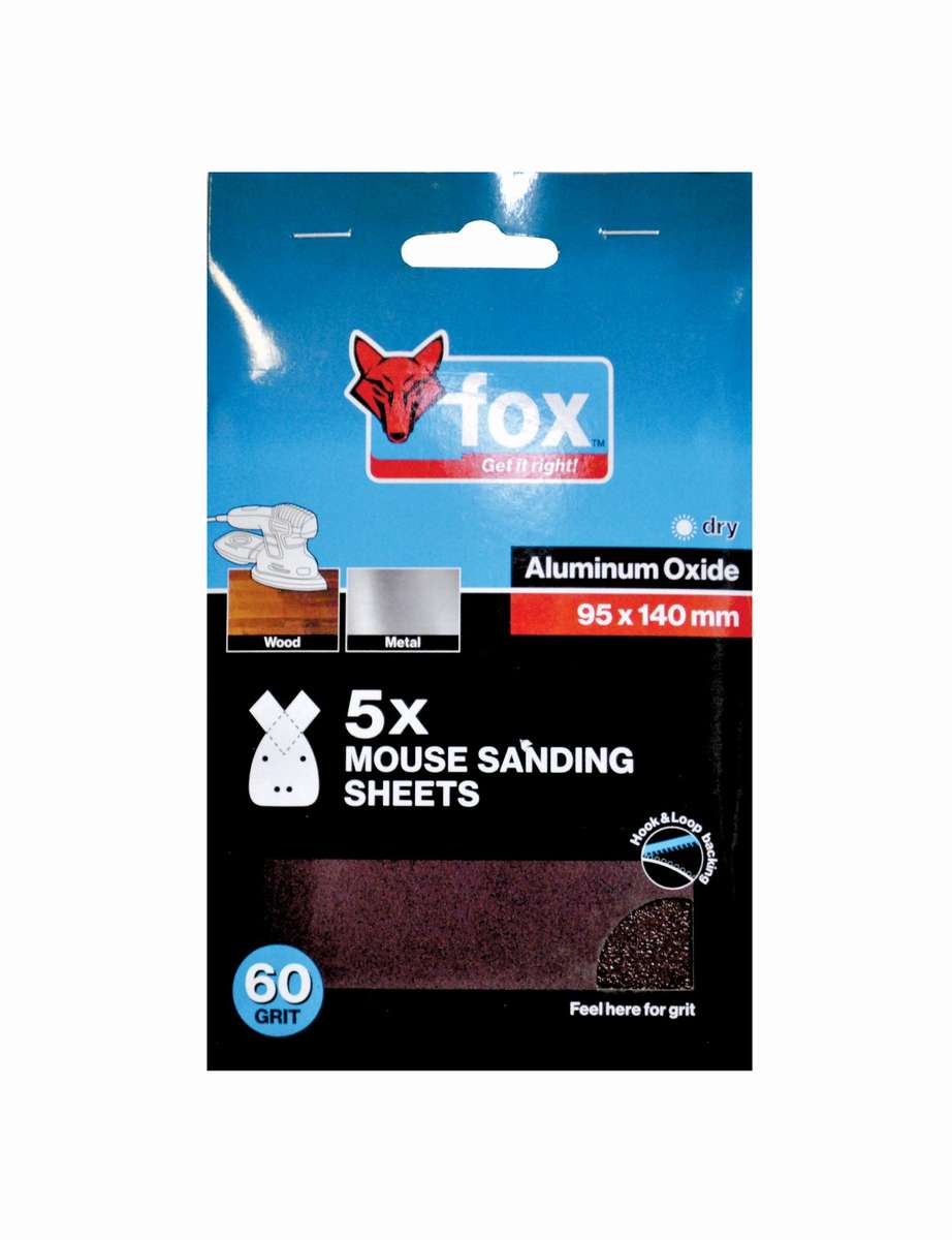 Fox - Mouse Sanding Paper 60G (5) - Fox - Mouse Sanding Paper 60G (5)