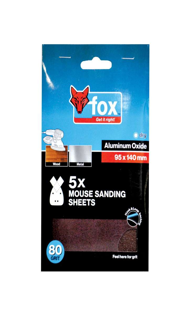 Fox - Mouse Sanding Paper 80G (5) - Fox - Mouse Sanding Paper 80G (5)