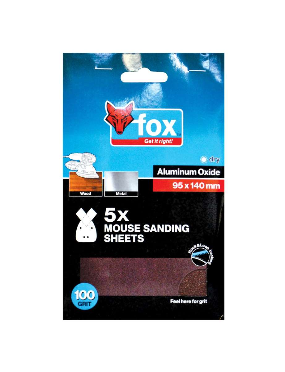 Fox - Mouse Sanding Paper 100G (5) - Fox - Mouse Sanding Paper 100G (5)