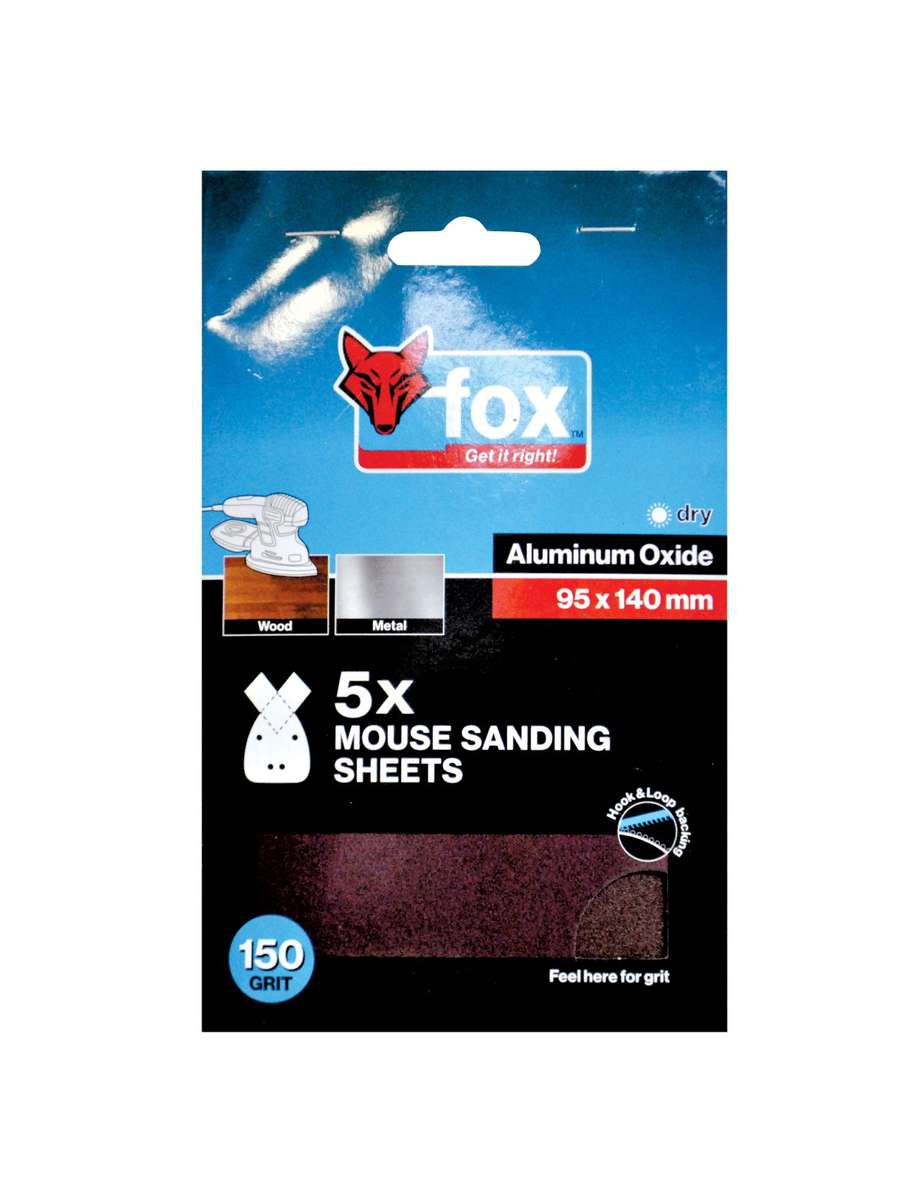 Fox - Mouse Sanding Paper 150G (5) - Fox - Mouse Sanding Paper 150G (5)
