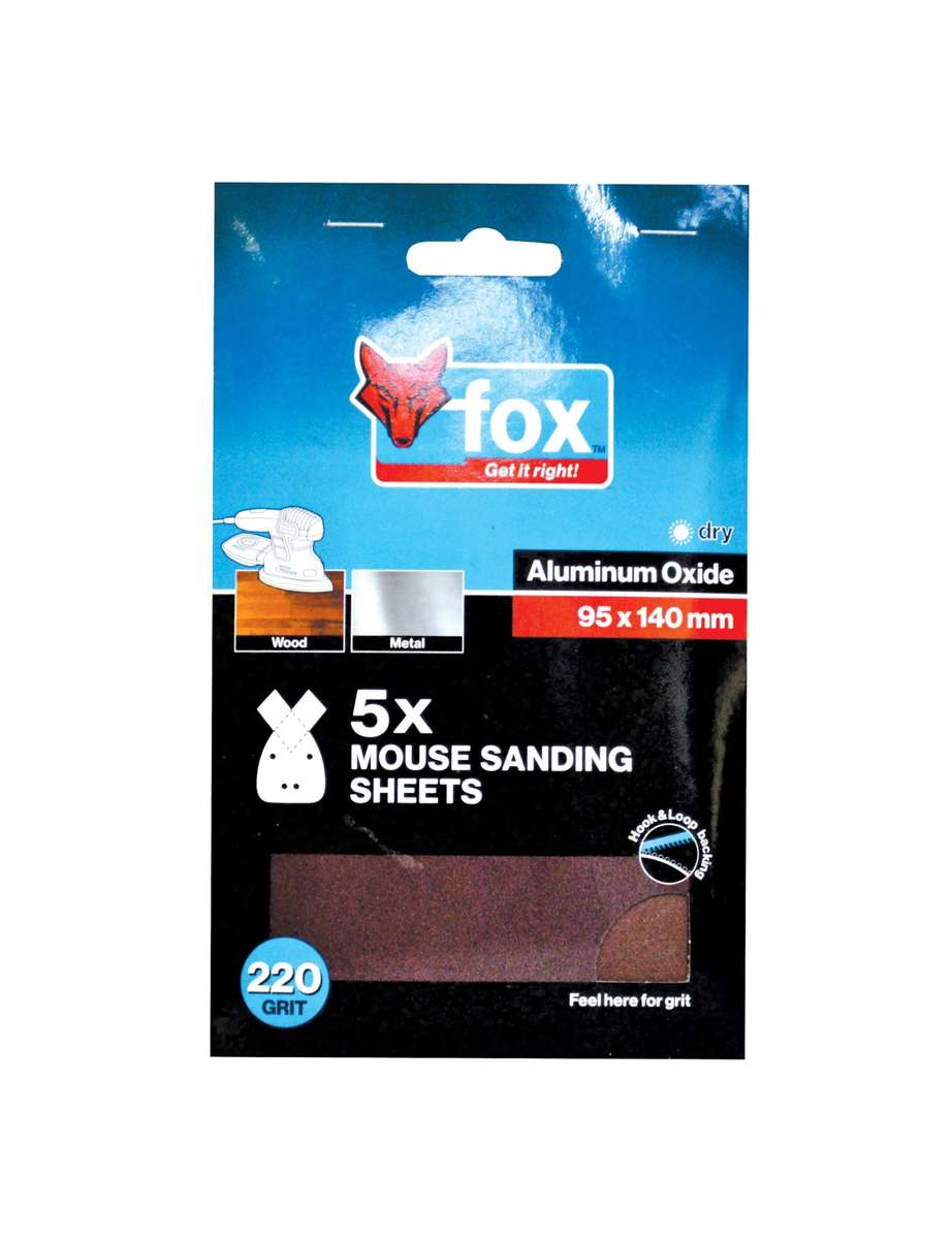 Fox - Mouse Sanding Paper 220G (5) - Fox - Mouse Sanding Paper 220G (5)