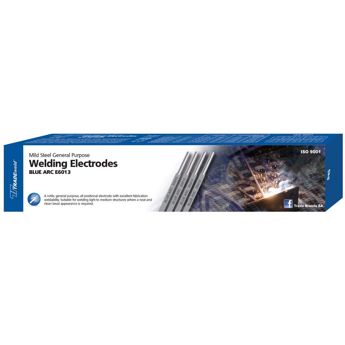 Tradeweld - E6013 - Mild Steel Welding Rod (60-100 amps 2.5mm) 5kg - Tradeweld - E6013 - Mild Ste...