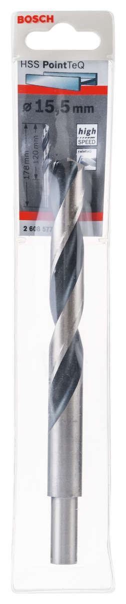 HSS Twist Drill Bit PointTeQ 15.5mm (reduced shank) - HSS Twist Drill Bit PointTeQ 15.5mm (reduce...