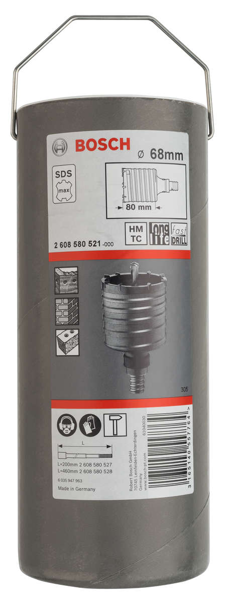Bosch - SDS-Max-9 68mm Max 2 Piece Core Cutter - Bosch - SDS-Max-9 68mm Max 2 Piece Core Cutter