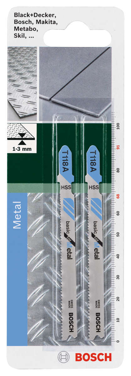 Jigsaw blade HSS T 118 A Basic for Metal, 2 pc - Jigsaw blade HSS T 118 A Basic for Metal, 2 pc