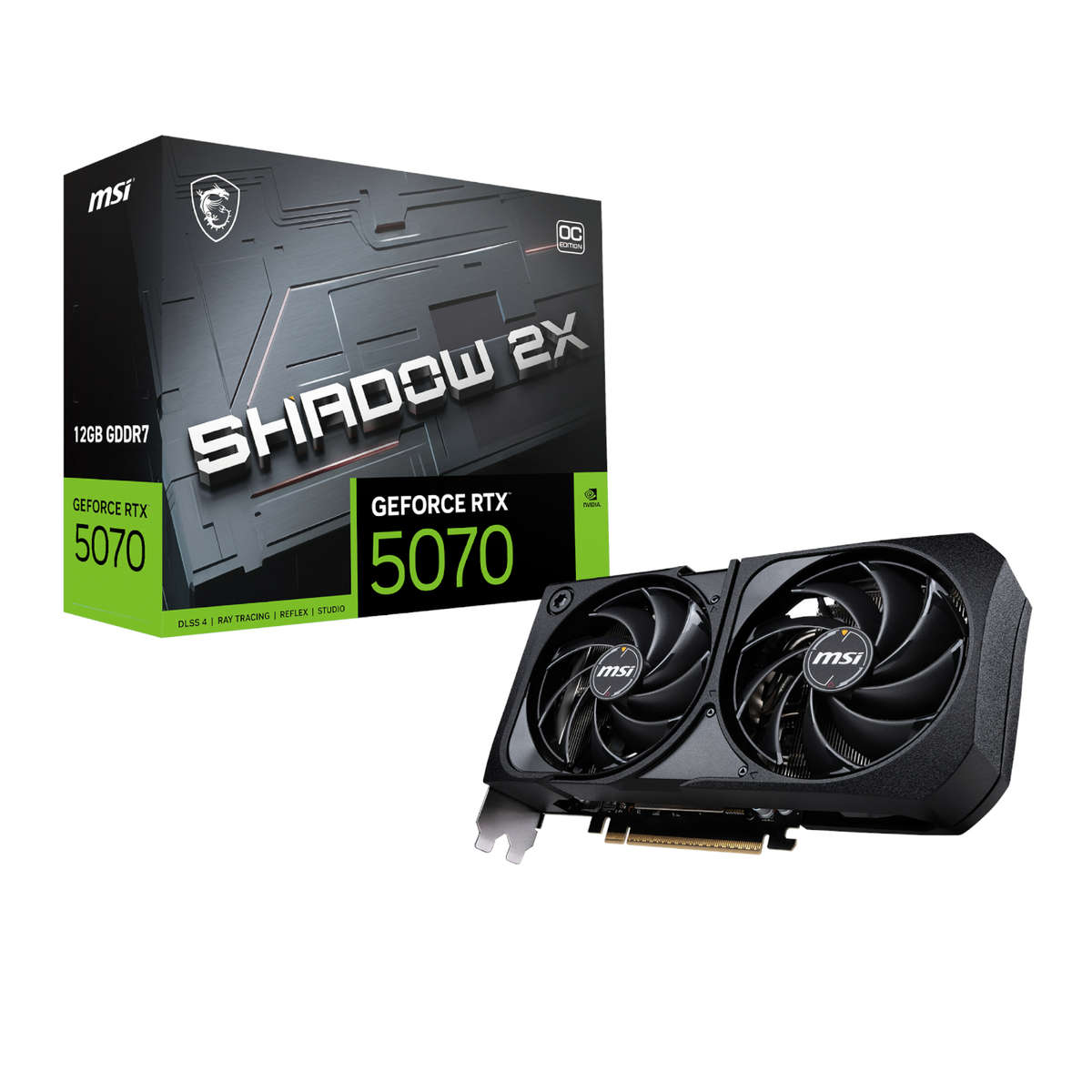 MSI - GeForce RTX 5070 Shadow 2X OC 12GB Graphics Card - MSI - GeForce RTX 5070 Shadow 2X OC 12GB...