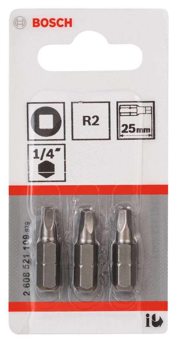 Screwdriver bit Extra Hard R2, 25 mm, 3 pc - Screwdriver bit Extra Hard R2, 25 mm, 3 pc