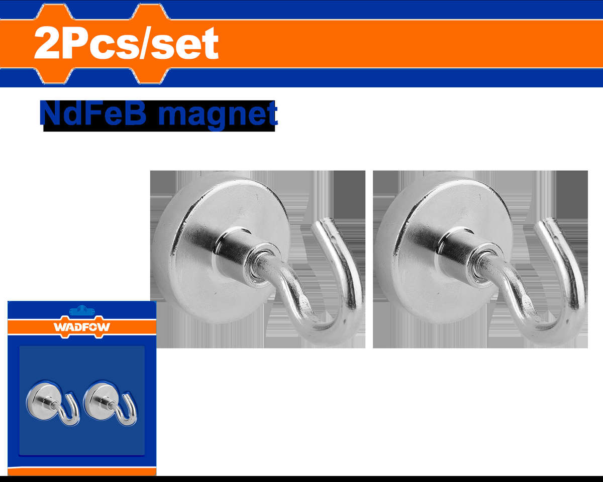 Wadfow - Magnetic Hook Set - 2 Pieces - Wadfow - Magnetic Hook Set - 2 Pieces