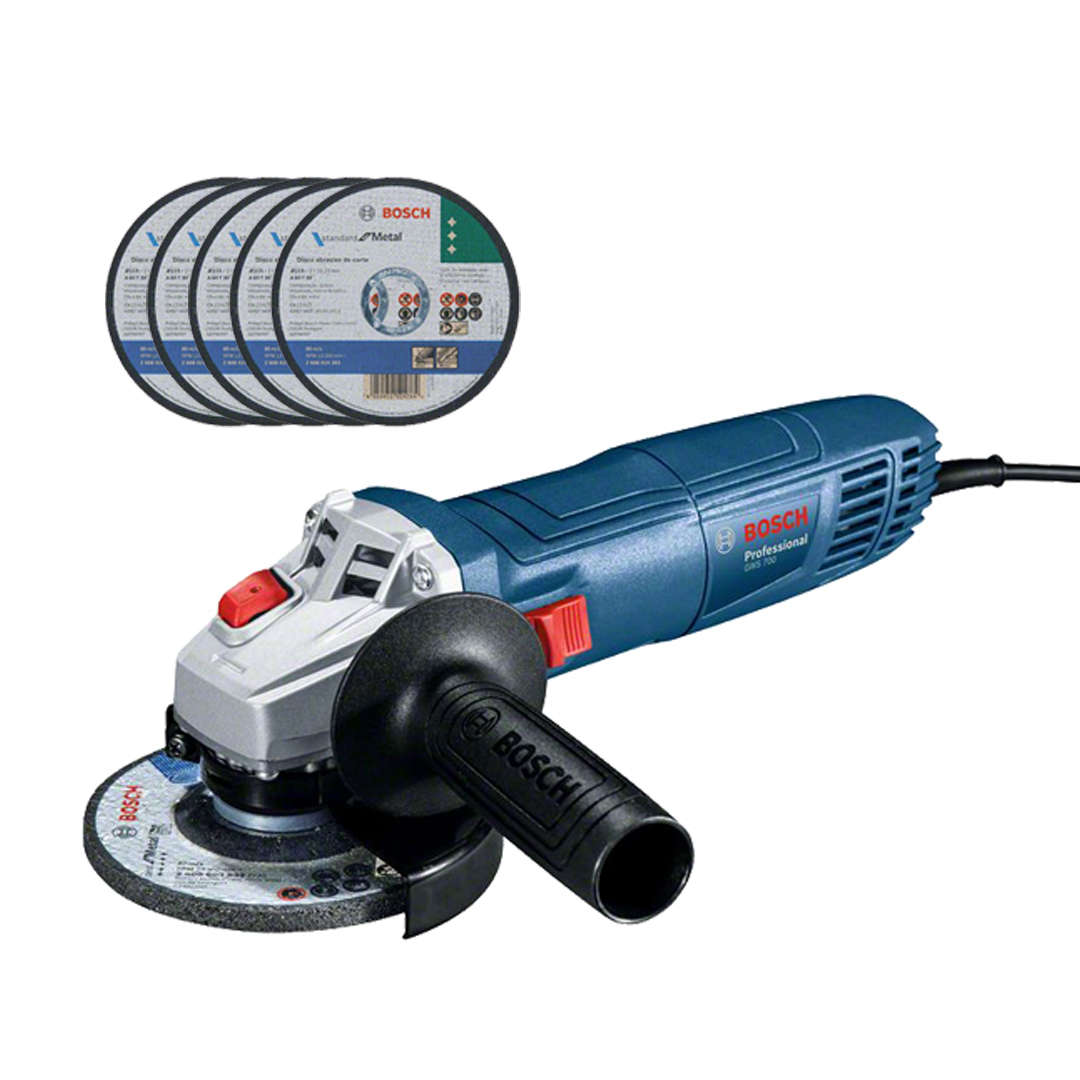 Bosch - GWS 700 + 5 Cutting Discs for Metal - Bosch - GWS 700 + 5 Cutting Discs for Metal