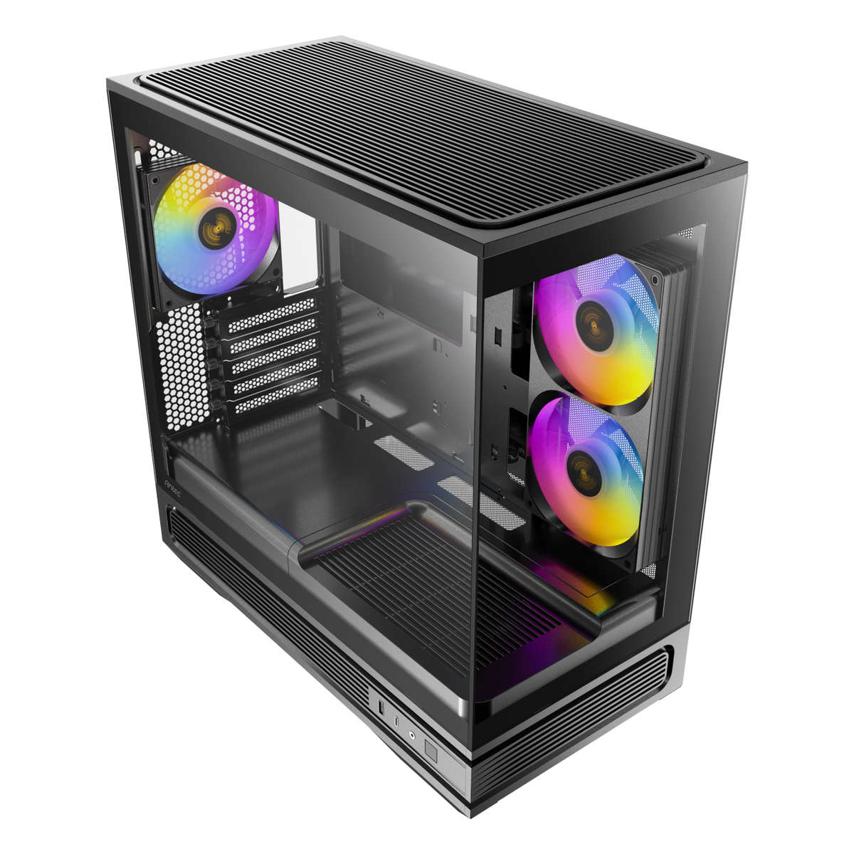 Antec - C2M ARGB Compact Micro-ATX Gaming Chassis - Black - Antec - C2M ARGB Compact Micro-ATX Ga...