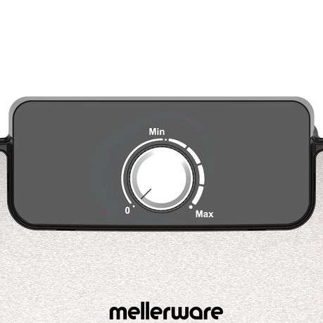 Mellerware - Waffle Maker Dual Non-Stick Black 33.6 x 18.2cm 1400W - Mellerware - Waffle Maker Du...