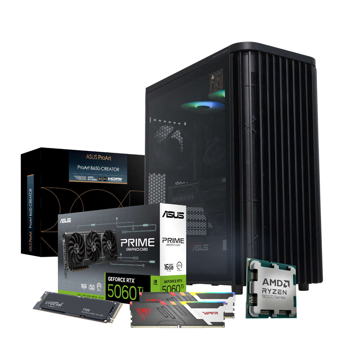 PCBuilder - Ryzen 7 9700X Monet Windows 11 Creator PC - PCBuilder - Ryzen 7 9700X Monet Windows 1...