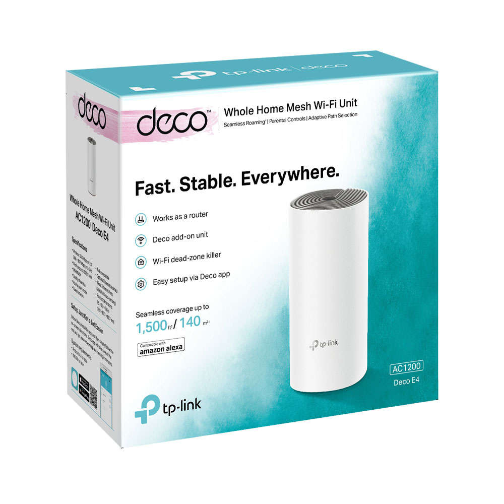 Tp-Link - Deco E4(1-pack) AC1200 Whole Home Mesh Wi-Fi System - Tp-Link - Deco E4(1-pack) AC1200 ...
