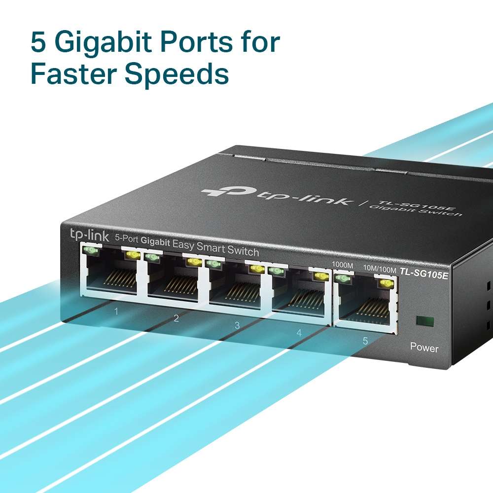 Tp-Link - 5-Port Gigabit Easy Smart Switch - Tp-Link - 5-Port Gigabit Easy Smart Switch