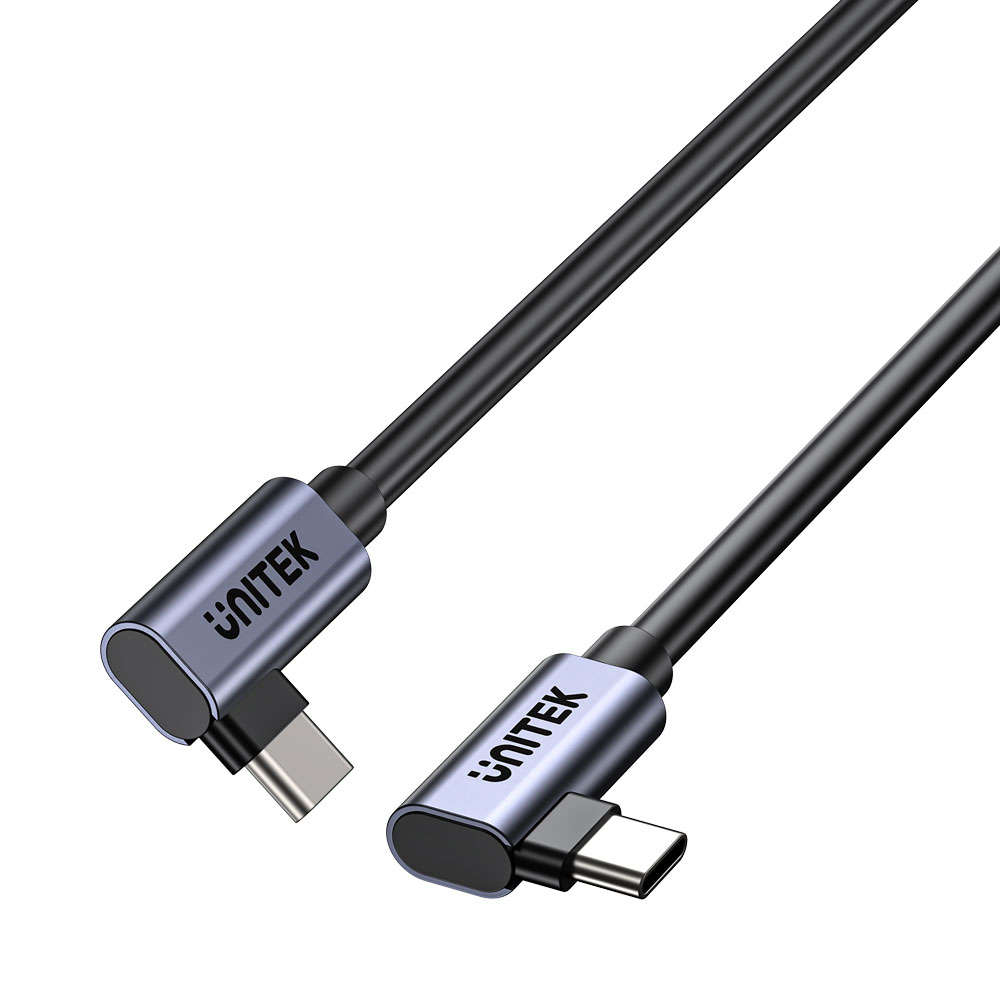 Unitek - C14147A 1M Pd 100W USB Type-C Dual 90-Degree Cable - Unitek - C14147A 1M Pd 100W USB Typ...
