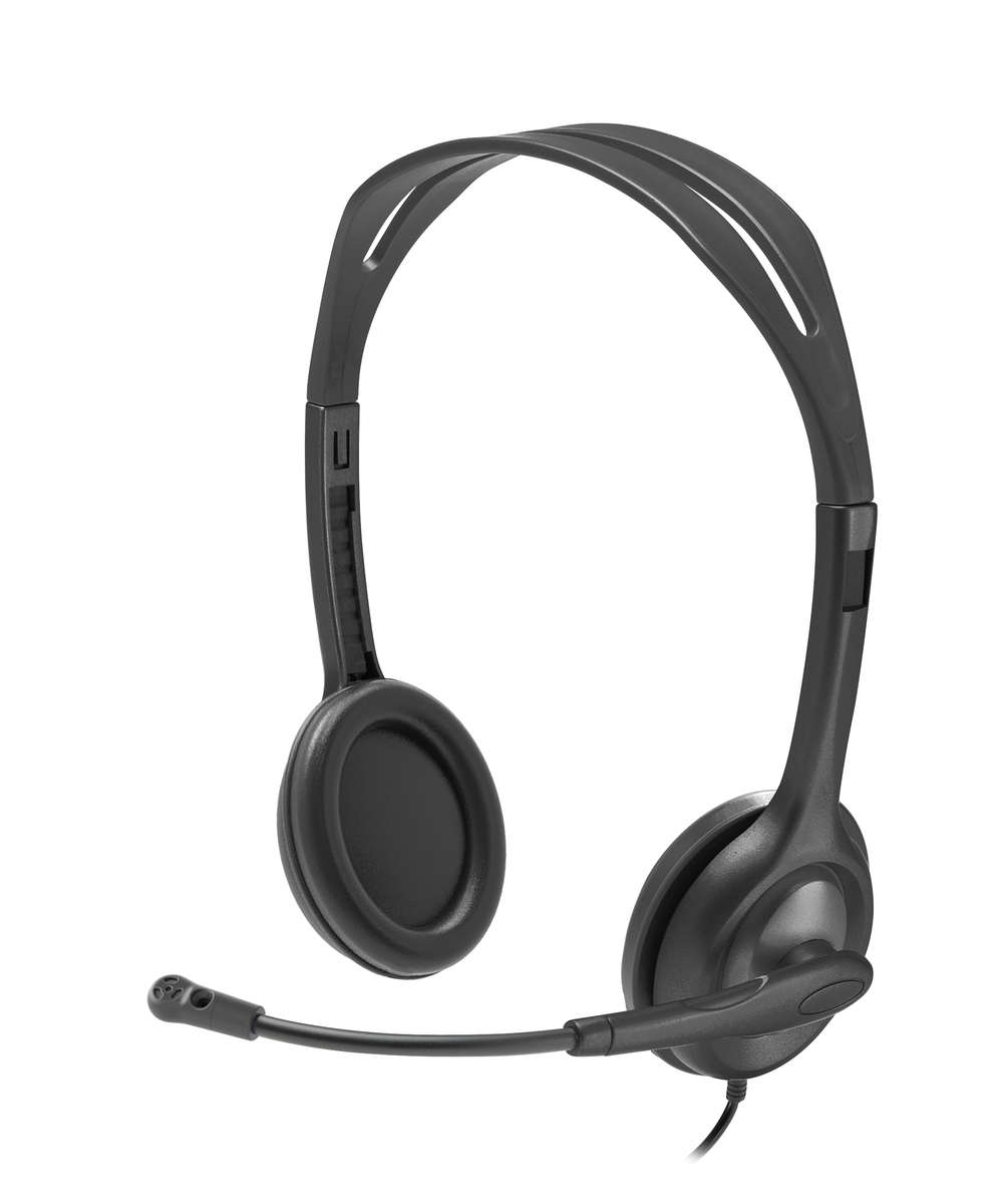 Logitech - H111 Stereo Business 3.5mm multi-device headset - Logitech - H111 Stereo Business 3.5m...