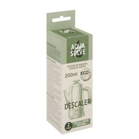 Aqua Solve - Coffee Machine Liquid Descaler (200ml/2 Doses) - Eco Friendly - Aqua Solve - Coffee ...