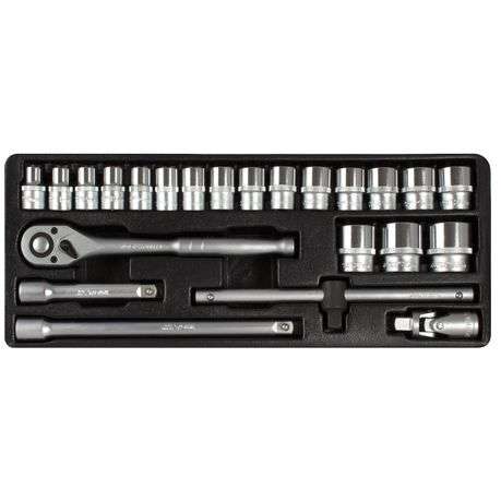 Yato - 1/2 Inch Socket Set in Metal Case - 23 Piece - Yato - 1/2 Inch Socket Set in Metal Case - ...