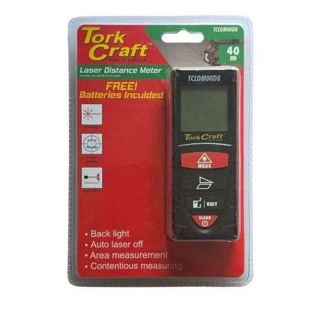 Tork Craft - Laser Distance Meter 40m - Tork Craft - Laser Distance Meter 40m