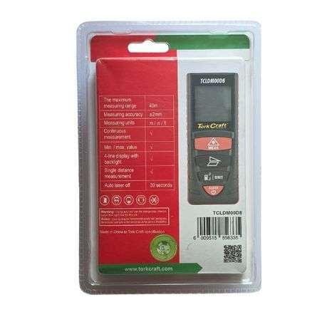 Tork Craft - Laser Distance Meter 40m - Tork Craft - Laser Distance Meter 40m