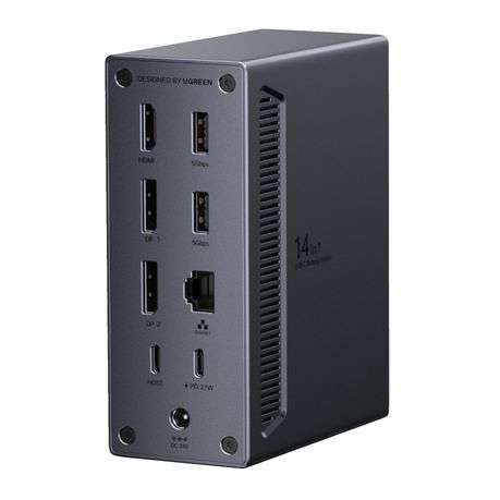 Ugreen - 14-in-1 USB Type-C TO USB/2x HDMI/DP/RJ45 Docking Station - Ugreen - 14-in-1 USB Type-C ...