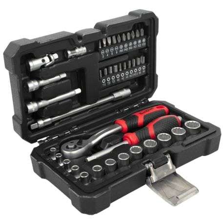 Tork Craft - Socket and Ratchet Drive Set (1/4" CRV 12 Point) - 40 Piece - Tork Craft - Socket an...