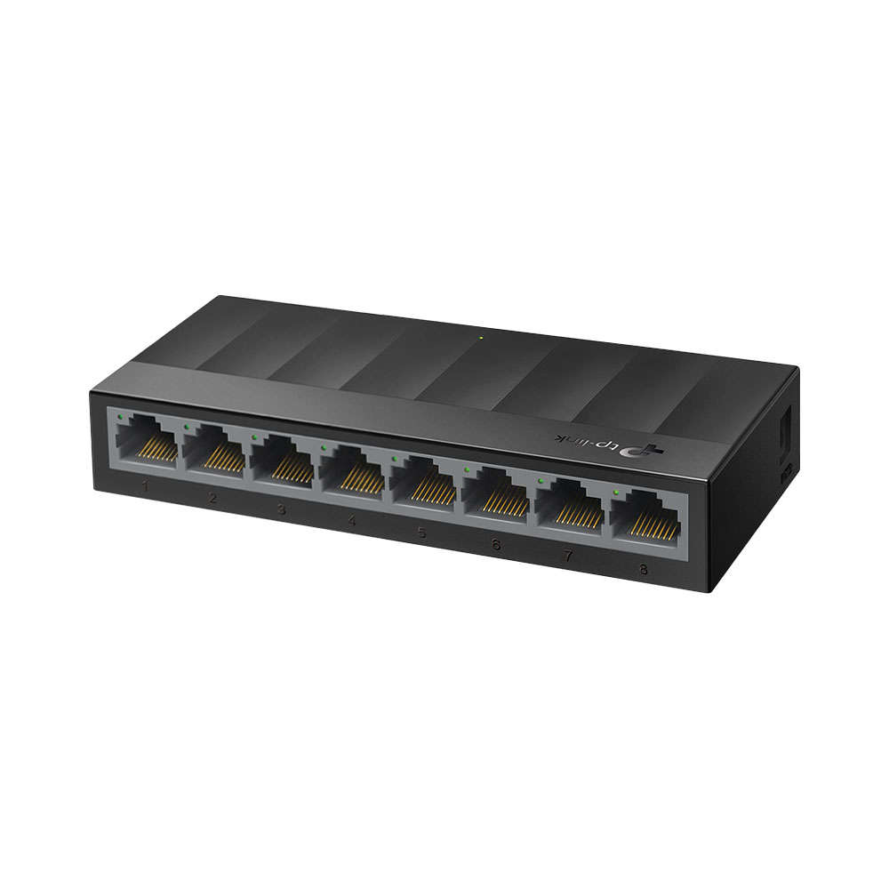 Tp-Link - LS1008G 8-Port 10/100/1000Mbps Desktop Switch | Quiet FanlessDesign - Tp-Link - LS1008G...