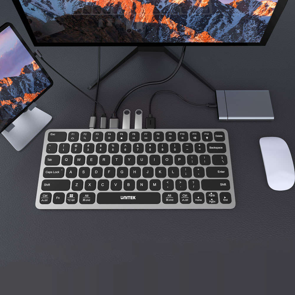 Unitek - 9-in-1 Usb Type-C Keyboard Port Replicator with 100w Power Delivery - Unitek - 9-in-1 Us...