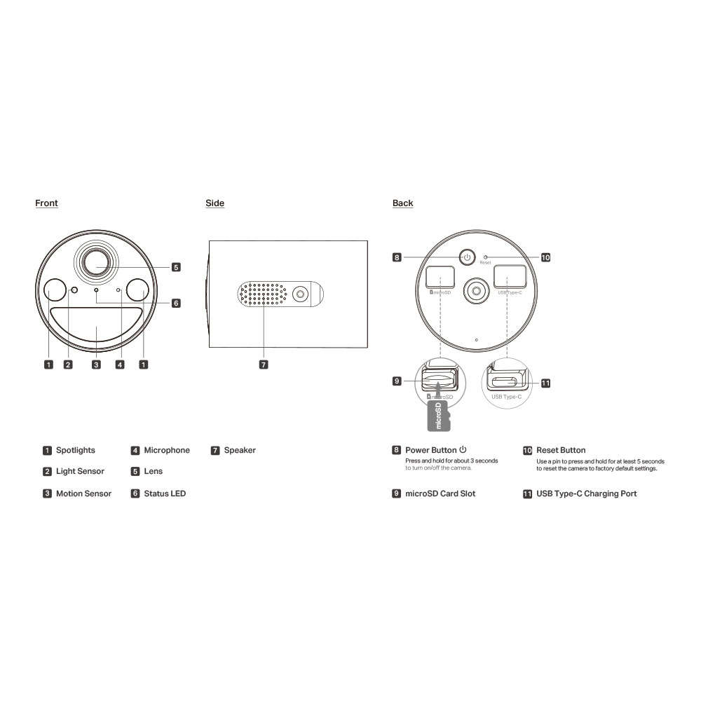 Tp-Link - Smart 3MP Wire-Free Security Camera (1-Pack) - Tp-Link - Smart 3MP Wire-Free Security C...
