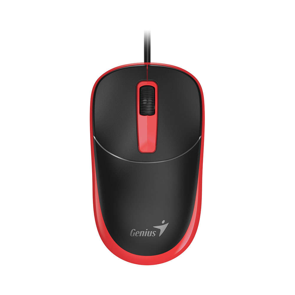 Genius - Dx-123 1.5M USB Classic Optical Mouse - Black/Red - Genius - Dx-123 1.5M USB Classic Opt...