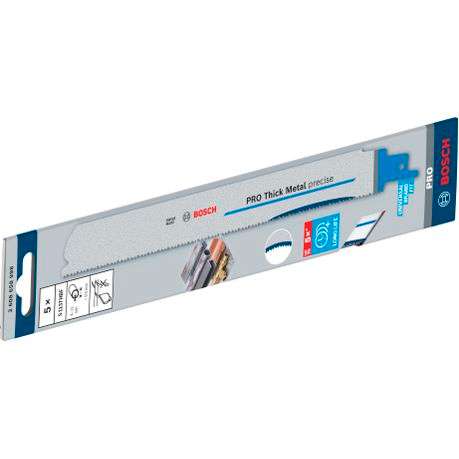 Bosch - PRO Thick Metal precise S1137HBF Blade, 1.1 x 25 x 225 mm, 5 pcs - Bosch - PRO Thick Meta...