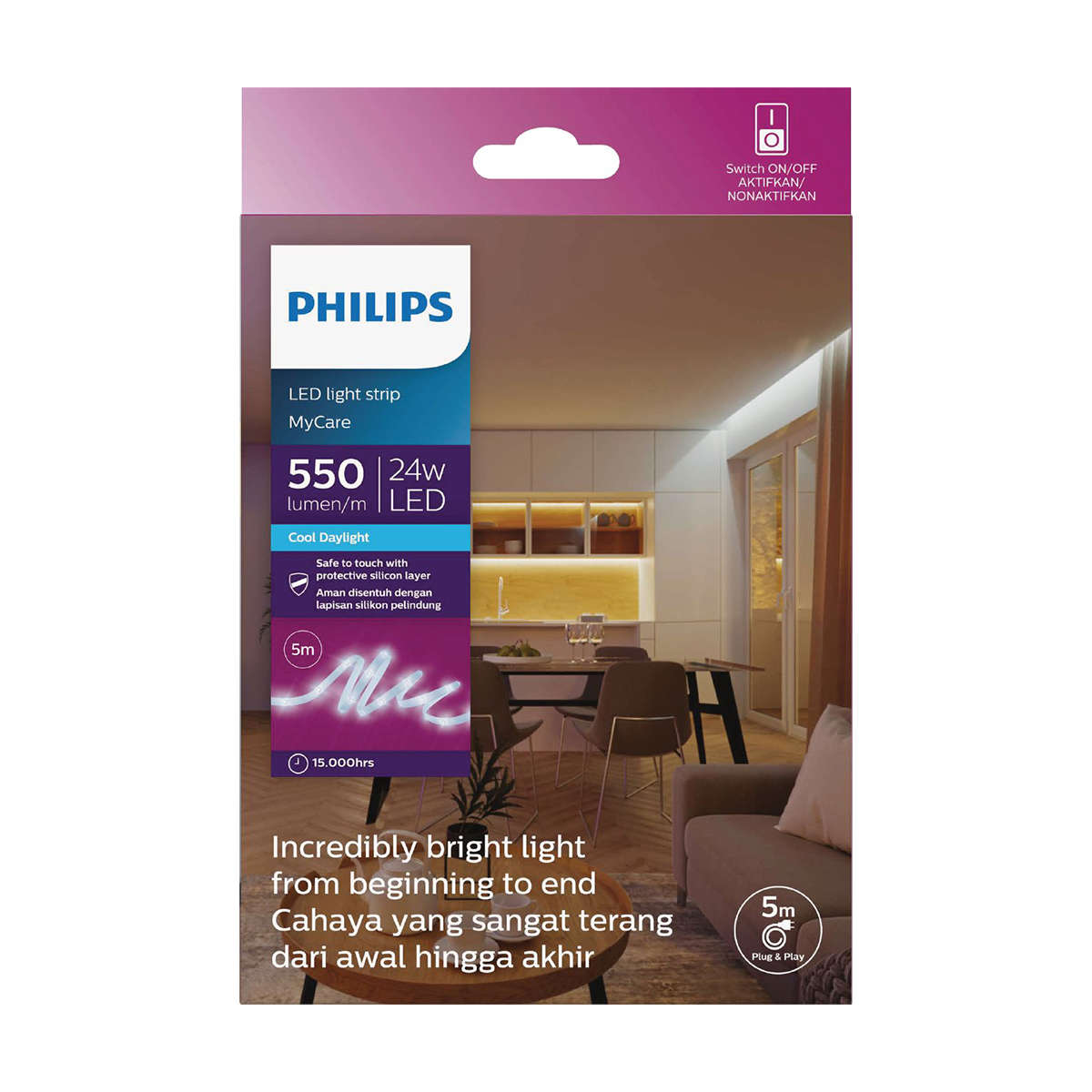 Philips - Lightstrip LED 24W 5M Cool White - Philips - Lightstrip LED 24W 5M Cool White