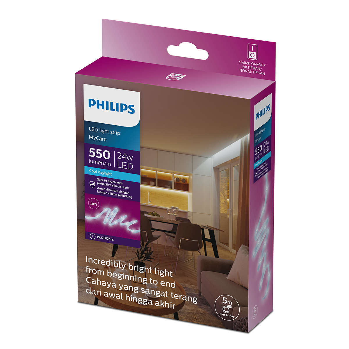 Philips - Lightstrip LED 24W 5M Cool White - Philips - Lightstrip LED 24W 5M Cool White