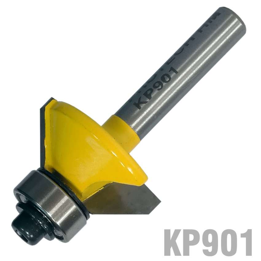 Pro-Tech - Chamfer Bit Tct 45° 1' X 3/8' X 1/4' Shank - Pro-Tech - Chamfer Bit Tct 45° 1' X 3/8...