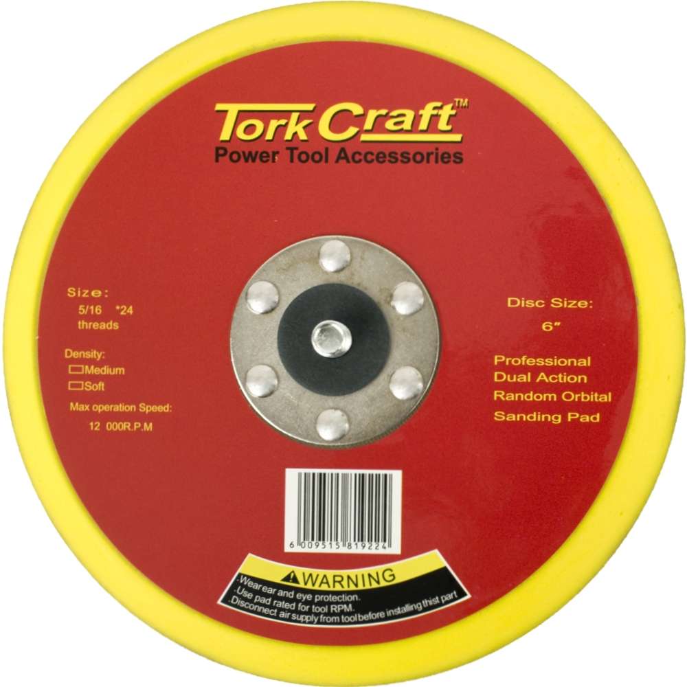 Tork Craft - Da Sander Pad Psa 5 16 - 24Unf Med Soft 150mm 6' - Tork Craft - Da Sander Pad Psa 5 ...