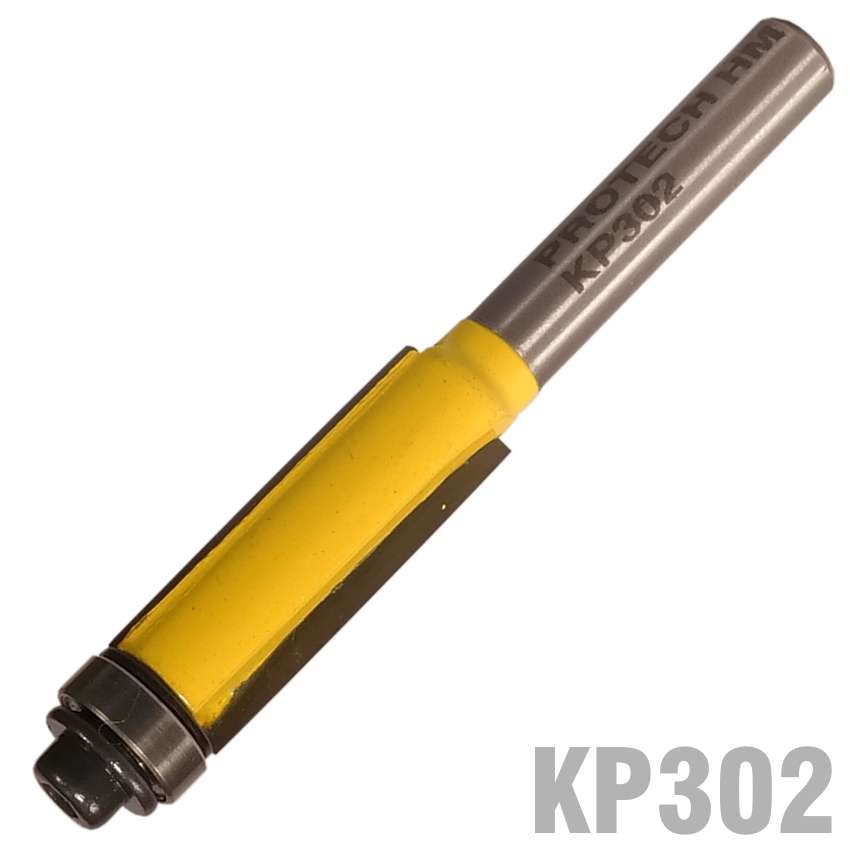 Pro-Tech - Trim Bit 3/8' X 1'With Bottom Bearing 1/4' Shank - Pro-Tech - Trim Bit 3/8' X 1'With B...
