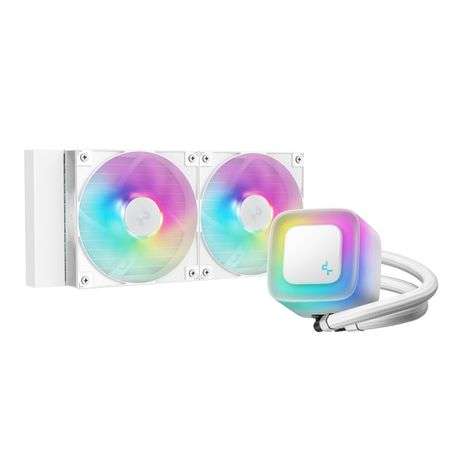 DEEPCOOL - LE240 V2 240mm ARGB AIO CPU Liquid Cooler - White - DEEPCOOL - LE240 V2 240mm ARGB AIO...