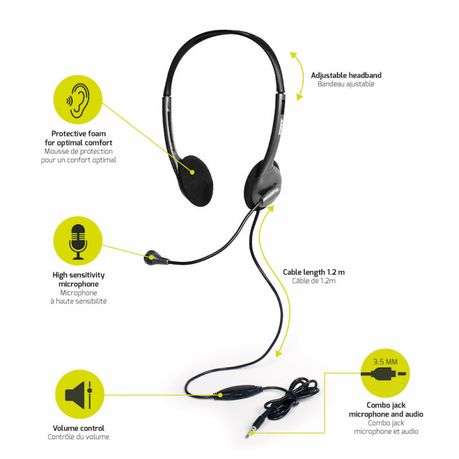 Port - 3.5 mm Jack Stereo Microphone Headset - Port - 3.5 mm Jack Stereo Microphone Headset