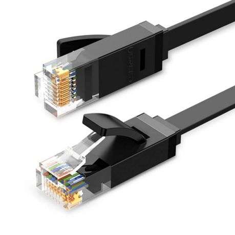Ugreen - NW102 Cat6 U/UTP Flat Ethernet Cable 30m - Black - Ugreen - NW102 Cat6 U/UTP Flat Ethern...