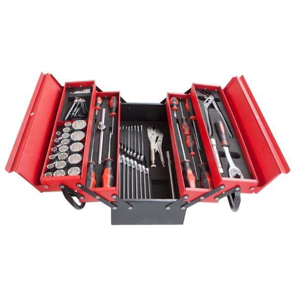 Waco - 64 Piece Mechanic Tool Box / Tool Assortment - 5 Tray Tool Box Set - Waco - 64 Piece Mecha...