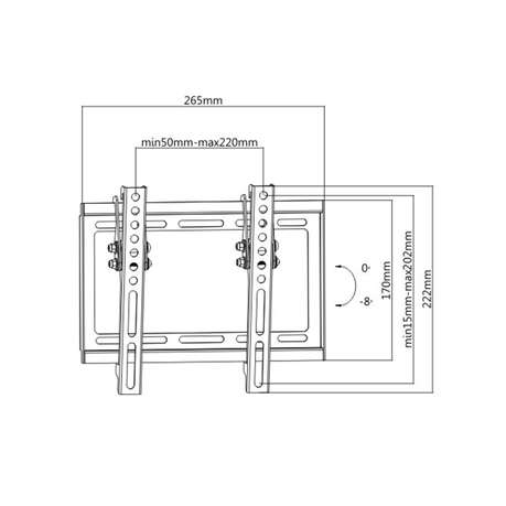 LinkQnet - Slim Profile Tilt TV Wall Mount - LinkQnet - Slim Profile Tilt TV Wall Mount