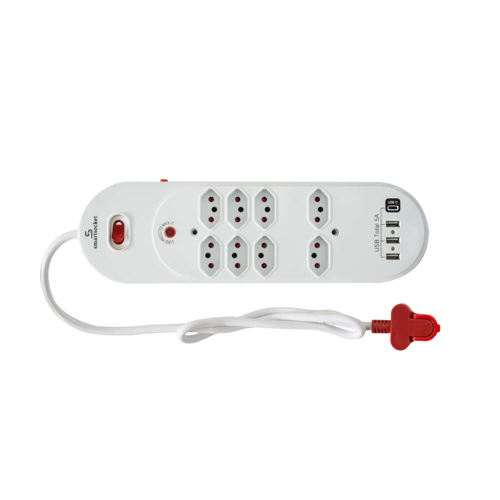 Smartsocket - 8 Way Power Board 5 Amp USB - SS015 - Smartsocket - 8 Way Power Board 5 Amp USB - S...