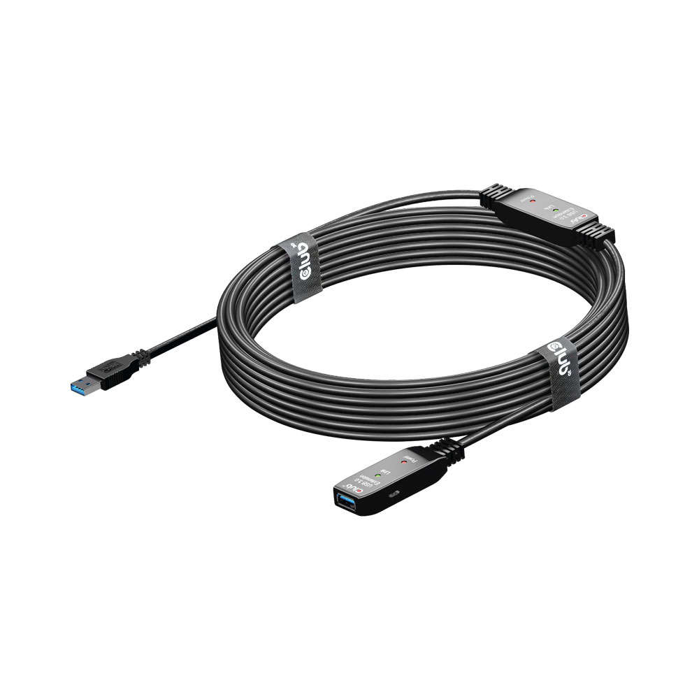 CLUB3D - CLUB - 3D USB 3.2 Active Repeater Cable - 10m - CLUB3D - CLUB - 3D USB 3.2 Active Repeat...