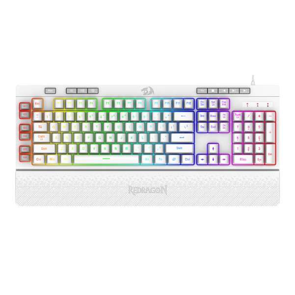 Redragon - Shiva Membrane Keyboard - White - Redragon - Shiva Membrane Keyboard - White