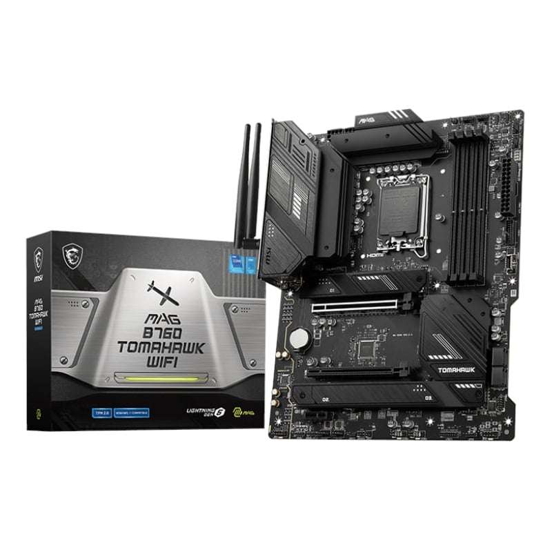 MSI - Tomahawk 12th/13th Gen Intel Core DDR5 Gaming Motherboard - Black - MSI - Tomahawk 12th/13t...