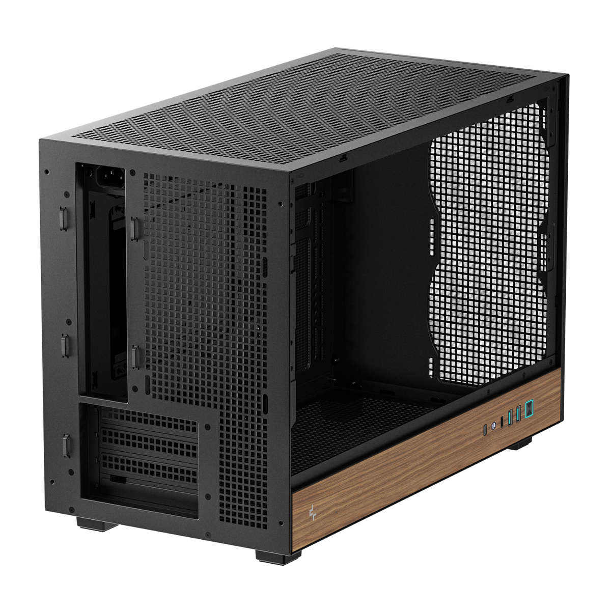 DEEPCOOL - CH260 Wood mATX Gaming Chassis - Black - DEEPCOOL - CH260 Wood mATX Gaming Chassis - B...
