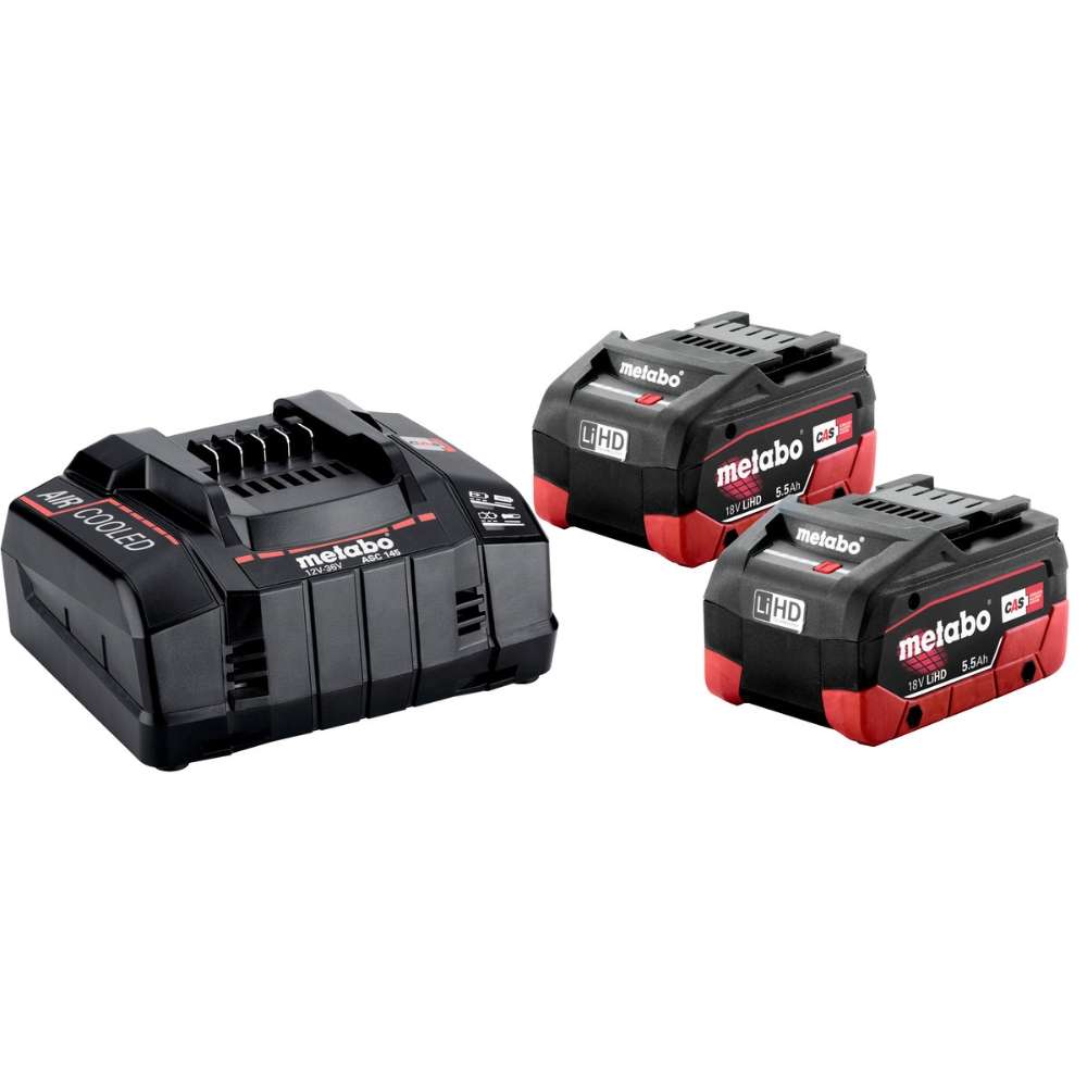 Metabo - Charger and Batteries Basic Set 2 X LI-HD 5.5 AH (685122000) - Metabo - Charger and Batt...