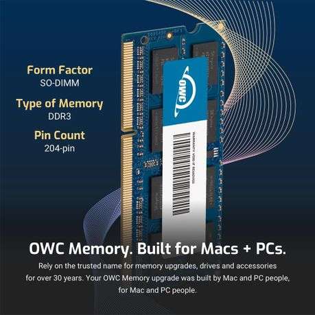 OWC Mac 8GB DDR3 1066MHz SO-DIMM Memory Module | PC3-8500 - OWC Mac 8GB DDR3 1066MHz SO-DIMM Memo...